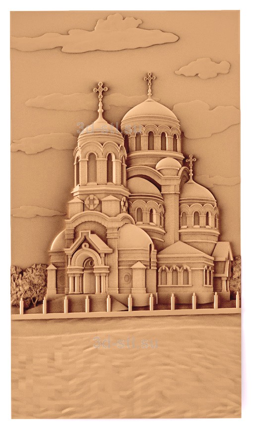 stl модель-Панно Церковь