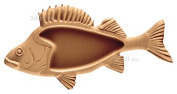 stl модель-Панно Рыба