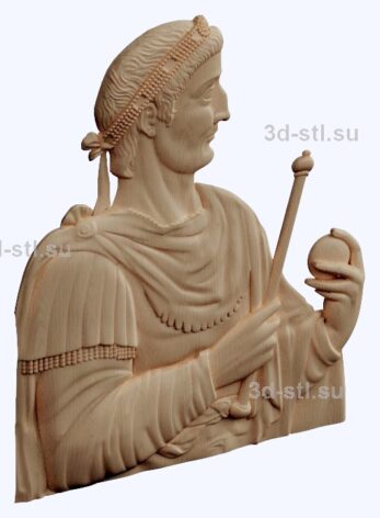 3d stl модель-Римский император  барельеф № 89