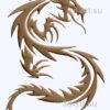 3d stl модель-дракон  барельеф № 96