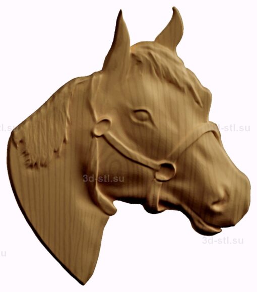 stl модель-барельеф  лошади