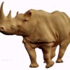 stl модель-барельеф  носорог