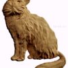stl модель-барельеф  кошка