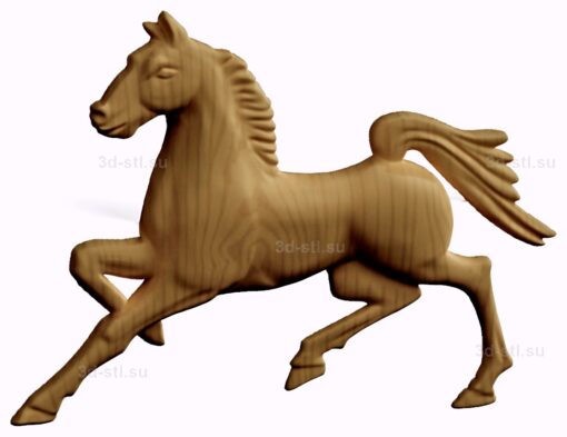 stl модель-барельеф  лошадь