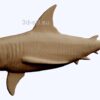 3d stl модель-акула    барельеф с животными № 051
