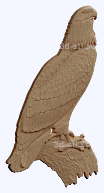 3d stl модель-орел   барельеф с животными № 053