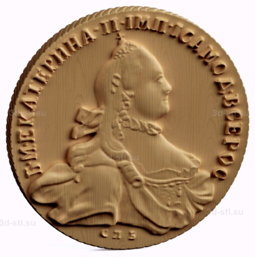 stl модель-Монета Рубли 1764 года