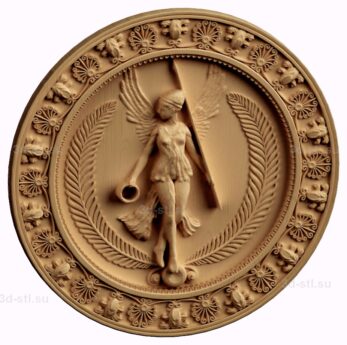 stl модель-Медальон Афина