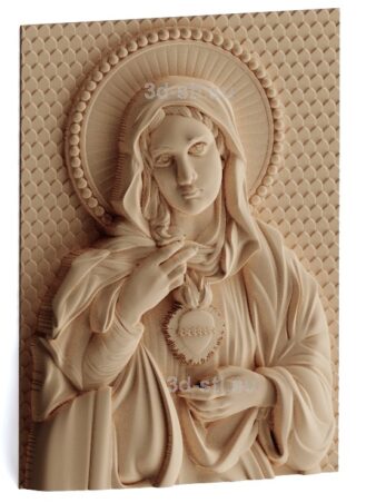 stl модель-Икона Непорочное Сердце Пресвятой Девы Марии