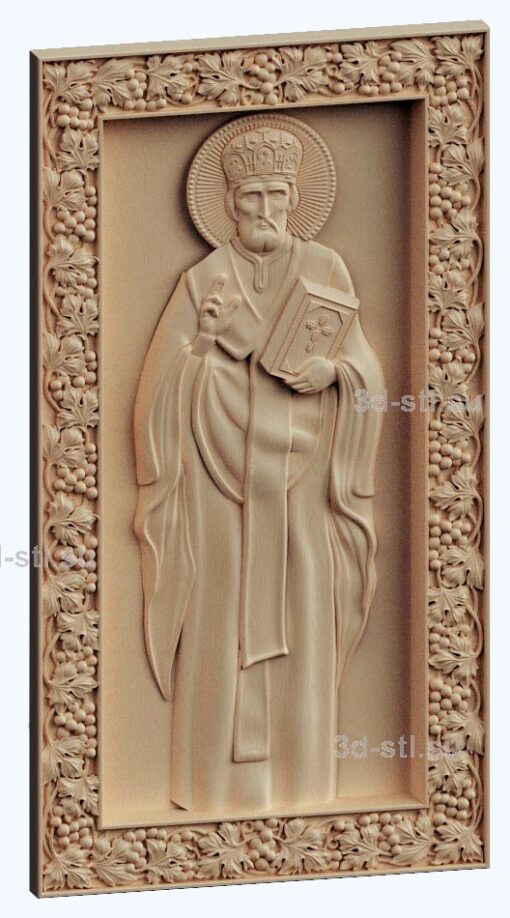 3d stl модель-икона Св.Николай Чудотворец
