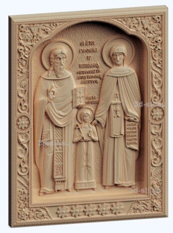 3d stl модель-икона Св. Рафаил Николай и Ирина v2 