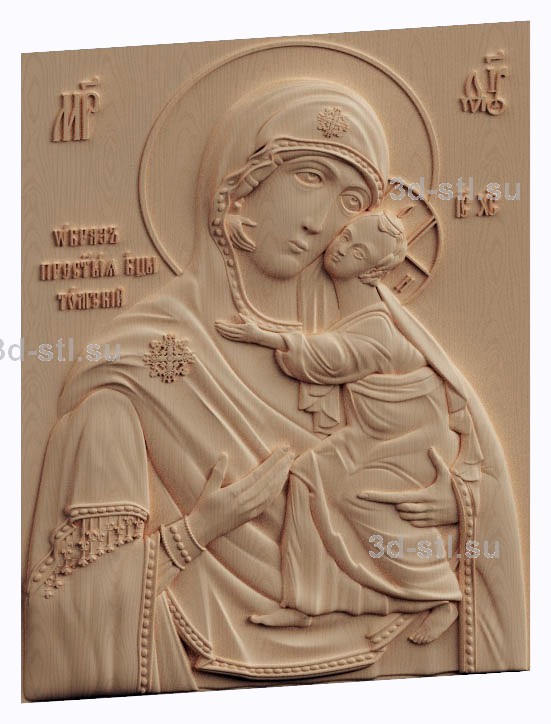 3d stl модель- Икона  Богородица Толгская