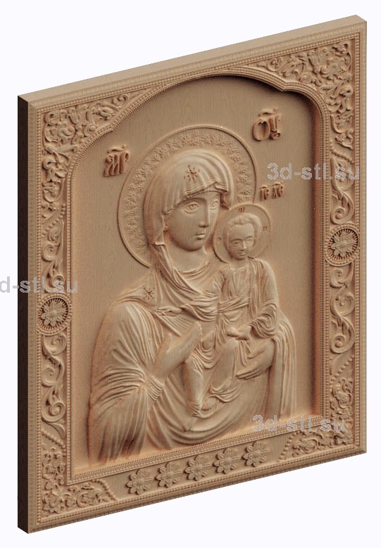3d stl модель- Икона  Богородица Одигитрия Афон