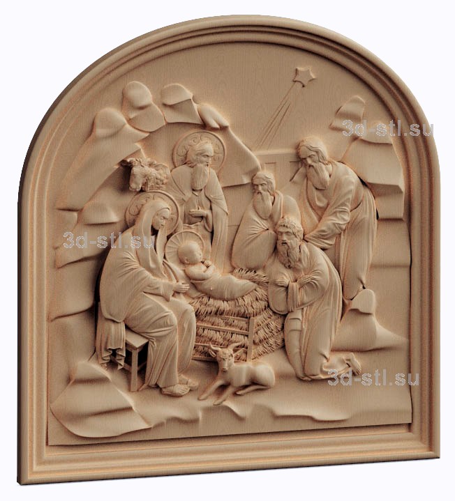 3d stl модель- Икона Св. Рождество Христово