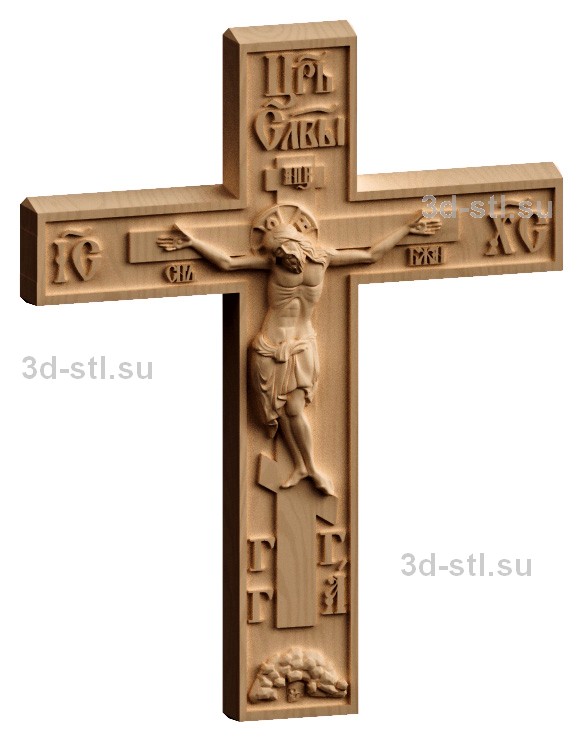 3d stl модель-крест распятие №048