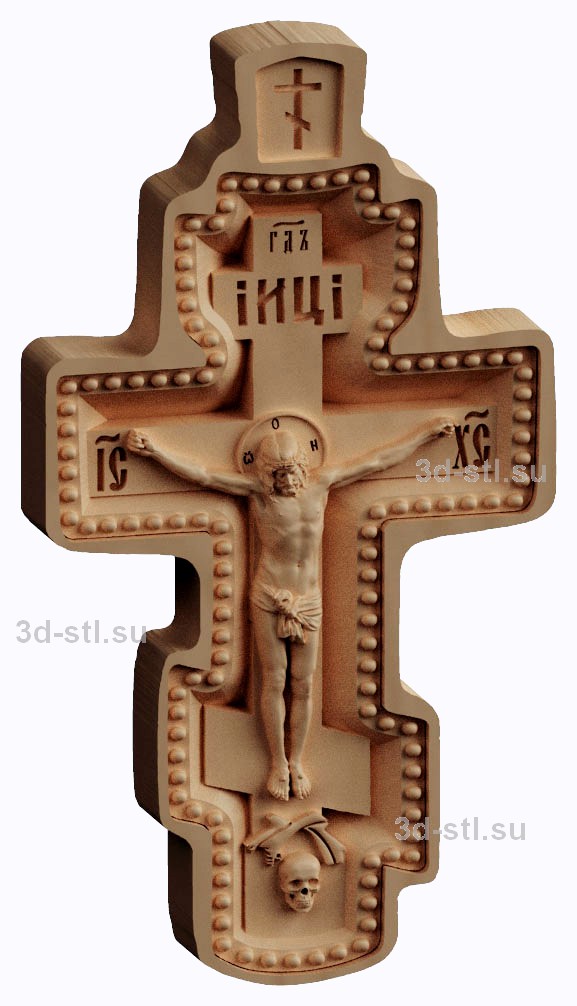 3d stl модель-крест с распятием