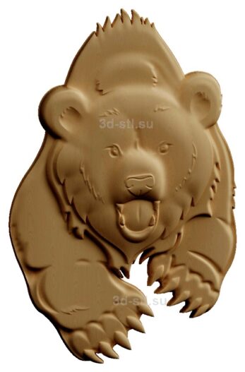 stl модель-Панно Медведь
