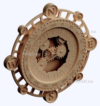 3d stl модель-часы декоративные (механика не предусмотренна) панно №1058