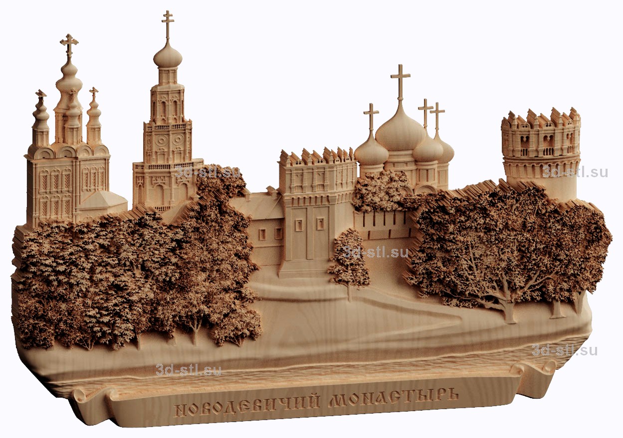 3d stl модель-панно Новодевичий монастырь