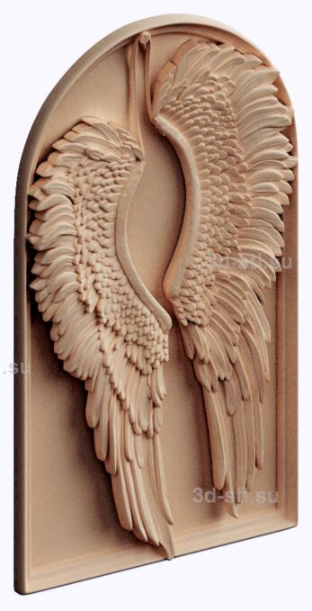 3d stl модель-панно  Ангельские крылья в ожидании