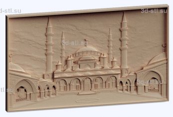 3d stl модель-Мечеть сердце Чечни
